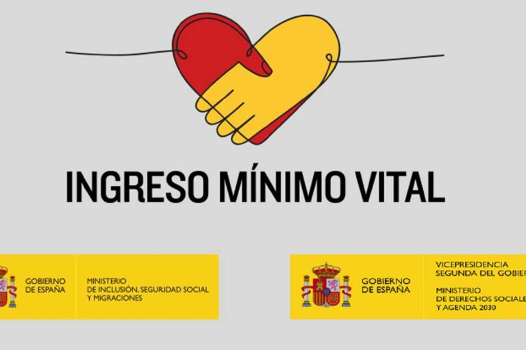 Ingreso Mínimo Vital Cartel con los logos del Minisiterio y el título de Ingreso Mínimo Vital