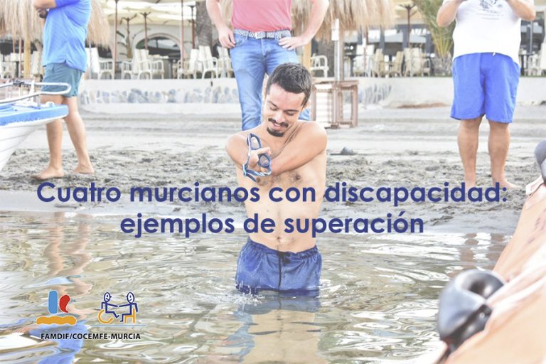 Portada cuatro murcianos con discapacidad Kevin "Mancojo" en la portada de cuatro murcianos con discapacidad: ejemplos de superación.