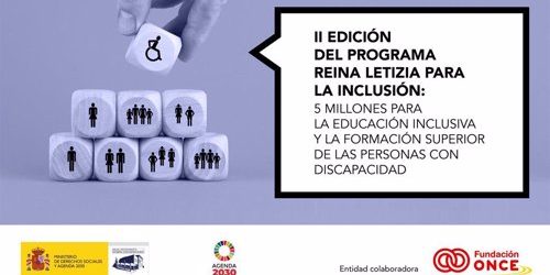 Ayudas Reina Letizia para la inclusión Imágen con el título "II Edición del programa Reina Letizia para la inclusión"