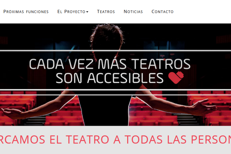 Teatro Accesible Cabecera de la página web de Teatro Accesible