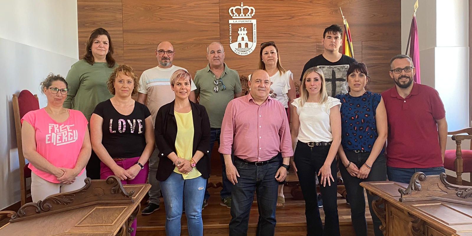 Ayuntamiento Cieza, alumnos POISES Alumnos y alumnas del proyecto POISES en el Ayuntamiento de Cieza