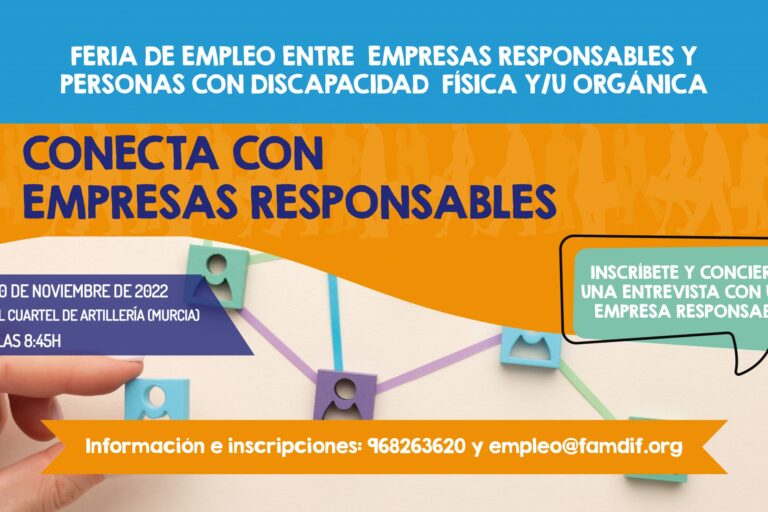 feria-empleo-murcia-conecta-con-empresas-responsables-famdif-servicio-integracion-laboral-discapacidad-fisica-organica-cuartel-artilleria feria-empleo-murcia-conecta-con-empresas-responsables-famdif-servicio-integracion-laboral-discapacidad-fisica-organica-cuartel-artilleria