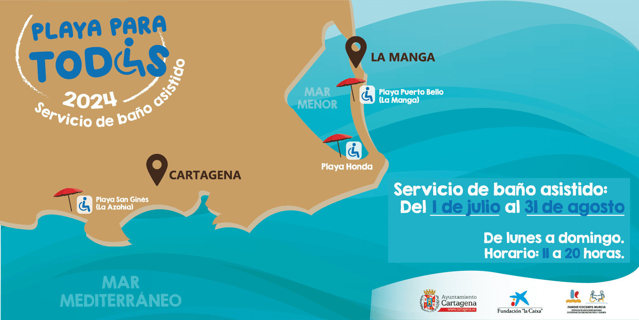 Playas accesibles Cartagena